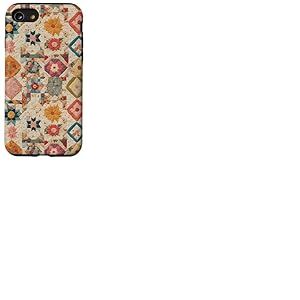 Couvre-lit Patchwork Floral Vintage Motif r&eacute;tro boh&egrave;me Coque pour iPhone SE (2020) / 7/8