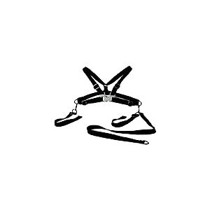 sunnybaby 100660 - Ceinture de sécurité pour enfant avec laisse - Textile - Couleur : noir - Ajustement optimisé - Fabriqué en Allemagne