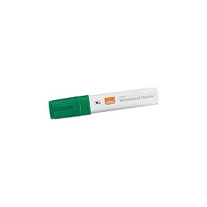Nobo Marqueurs Effaçables à Sec Glide pour Tableau Blanc, Pointe Biseautée Large 10mm, Lot de 4, 1915391, Vert