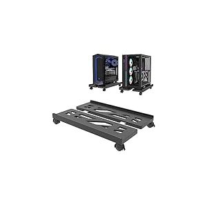 Support de processeur Mobile - Support réglable pour Ordinateur Portable avec roulettes verrouillables - Noir