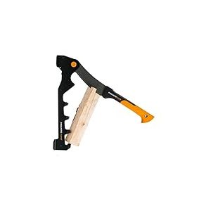 Fiskars X-Series Kit de Fendeur de Bois avec Support Mural et Serpe WoodXpert XA3, pour fendre Le Bois de Chauffage et Les Branches, 1079159, Noir, Orange