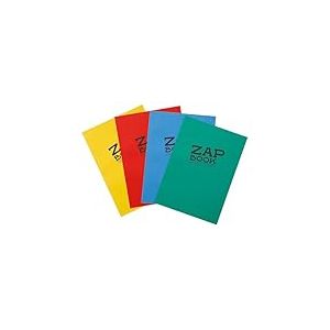 Clairefontaine 3354C - Carnet Encollé Zap Book - 160 Feuilles Papier Croquis 100% Recyclé - A4 21x29,7 cm 80g - Couleur de Couverture Aléatoire - Paquet de 5 Carnets