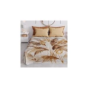 PETTI Artigiani Italiani - Drap de Protection en Microfibre Multi-Usage Anti-Taches 180x270 cm, Housse de Canap&eacute;, Couvre Lit, Couverture de Canape, Palmwater Taupe, 100% Made in Italy