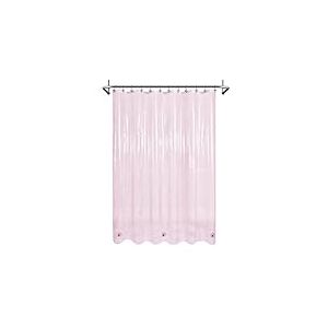 Mrs Awesome Rideau de Douche avec 3 aimants, 183 x 183 cm, 4G, PEVA, Rideau de Douche léger et imperméable, pour Salle de Bain, 183 x 183 cm, Rose Transparent