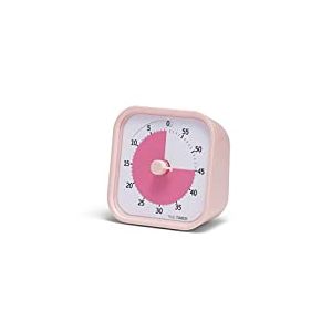 TIME TIMER MOD - Minuterie visuelle de 60 minutes - outil d'étude de fournitures scolaires à la maison, minuterie pour bureau d'enfant, bureau et réunions avec fonctionnement silencieux (Rose Pivoine)