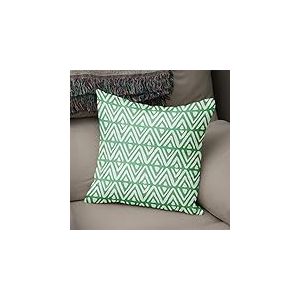 BonaMaison Housse de Coussin Motif, Vert pétrole et Blanc Taie d'oreiller pour Lit Voiture Canapé Maison Salon Chambre, Décoration D'intérieur, 43x43cm - Conçu et Fabriqué en Turquie
