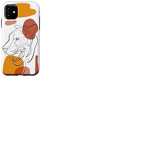 Unique Tiger Line Art Aesthetic for Women and Tiger Lover Coque pour iPhone 11