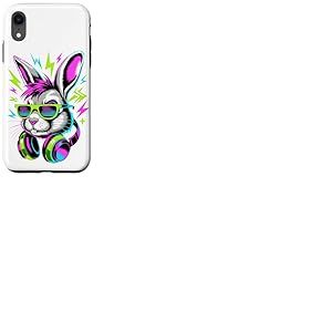Style Époque Punk Lapin Lunettes de Soleil Lapins Coque pour iPhone XR