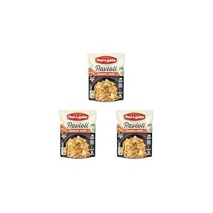 Paul & Louise Ravioli Saumon, Aneth 300g - Sachet micro-ondable - Pr&ecirc;t en 1 minute 30 - P&acirc;te aux &oelig;ufs - 50% de farce - Sans colorant - Sans ar&ocirc;me artificiel - Nutriscore B (Lot de 3)
