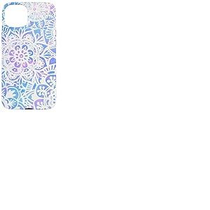 Joli Motif Mandala Pastel Roses Bleu Floral henn&eacute; Coque pour iPhone 15 Plus