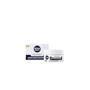 NIVEA MEN Cr&egrave;me hydratation intense Peau Sensible (1 x 50 ml), cr&egrave;me hydratante pour les hommes &agrave; la peau sensible et irrit&eacute;e, soin visage homme 0% alcool
