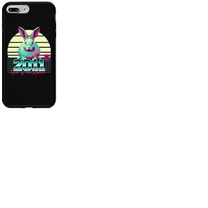 2011 Année du Lapin Anniversaire 80s Zodiaque Chinois rétro Coque pour iPhone 7 Plus/8 Plus