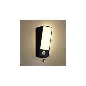 Comely 12W Applique Murale Int&eacute;rieur/Ext&eacute;rieur avec D&eacute;tecteur de Mouvement, IP65 &Eacute;tanche Luminaire Ext&eacute;rieur, Aluminium Lampe Mural Exterieure pour Patio Terrasse Garage Porch, 3000K Blanc Chaud