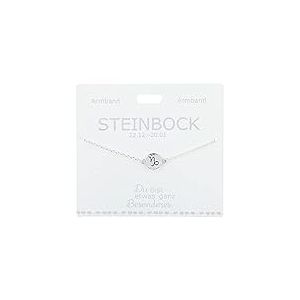 Depesche- Bracelet pour Femme avec Pendentif Signe du Zodiaque Capricorne plaqué Argent-Longueur réglable (15 à 20 cm) pour Votre Amoureuse (Meilleure), 4715-037