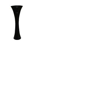 Vase de Sol en Verre Noir Trompette 28 x 28 x 80 cm