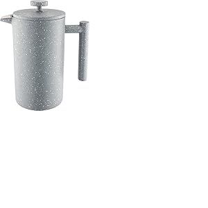 Caf&eacute; Ol&eacute; CFD Granite Cafeti&egrave;re, corps &agrave; double paroi en acier inoxydable 18/10 et filtre &agrave; mailles, finition effet granit gris, 1000 ml (8 tasses &agrave; espresso ou 4 tasses)