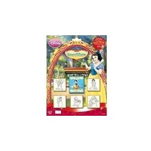 Multiprint Blister 5 Timbres Enfants Disney Biancaneve, 100% Made in Italy, Tampons Enfants Personnalis&eacute;s, en Bois et Caoutchouc Naturel, Encre Lavable Non Toxique, Id&eacute;e Cadeau, Art.05351
