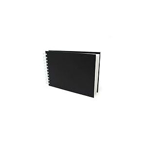 Artway Studio - Carnet de croquis A5 &agrave; reliure spirale - Paysage - 96 c&ocirc;t&eacute;s/48 pages de papier cartouche 170gsm - Carnet de croquis cartonn&eacute; noir