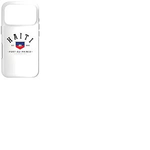 Cadeau ami ha&iuml;ti Drapeau ha&iuml;ti Port-au-Prince ha&iuml;ti Cadeau Coque pour iPhone 17 Pro