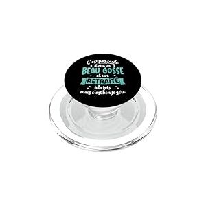 Retrait&eacute; Id&eacute;e Cadeau Humour Anniversaire Beau Gosse Retraite PopSockets PopGrip pour MagSafe