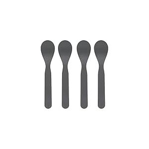 LÄSSIG Couverts pour enfants Set de cuillères pour enfants 4 pièces sans BPA/Spoon Set 4 pcs PP/Cellulose Uni anthracite