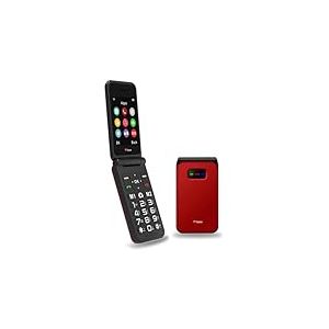 TTfone TT760 Téléphone Mobile à Grosses Touches 4G pour Les Personnes Âgées avec Bouton d'Assistance d'urgence - Téléphone Mobile de Base Déverrouillé (Rouge, avec câble USB)