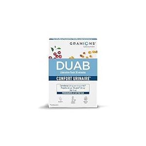 GRANIONS Duab - 60 Gélules - Inconfort Urinaire et Bien-Être Féminin - Formule Brevetée - Canneberge, Propolis, Oligoélément (Zinc) - Laboratoire des Granions - Marque Française