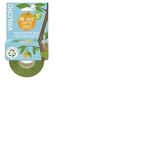 Velcro Marque, Liens de jardin réutilisables One-Wrap, Liens multi-usages, les accessoires de jardin parfaits et doux pour les plantes, Vert, 50 mm x 5,4 m