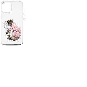 Adorable Chien Bullmastiff endormi en Pyjama Art du Coucher Coque pour iPhone 12/12 Pro