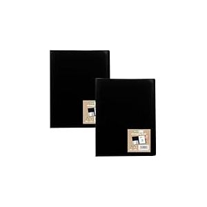eco-eco Eco164x2 Lot de 2 chemises A5 100% recycl&eacute;es avec couverture souple Noir
