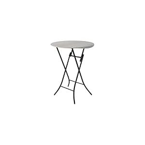 Lifetime Table Ronde Haute Pliante Cocktail/Bistro/Mange-Debout