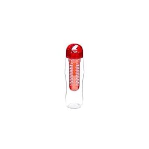 YOKO DESIGN 1427 Bouteille Detox avec Infuseur Plastique Rouge 25 x 7,2 x 7,2 cm