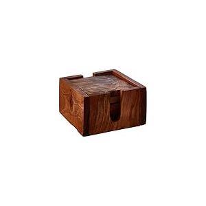 Premier Dessous de Verre, Bois d'olivier, Marron, 11x11x6
