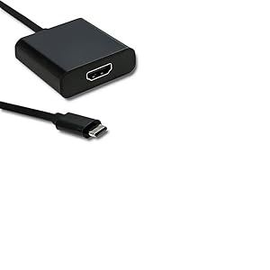 Qoltec 50375 Adaptateur de câble USB 3.1 Type C HDMI A Noir - Adaptateur pour câble (USB 3.1 Type C, HDMI A, Male Connector/Female Connector, 0,23 m, Noir)