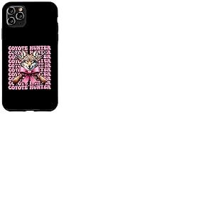 Ruban rose coyote chasseur coyote, coquette Coque pour iPhone 11 Pro Max