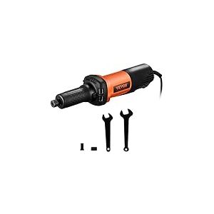 VEVOR Meuleuse Droite 820 W Meuleuse &Eacute;lectrique 10000-28000 tr/min Outil Multifonction 6 Vitesses avec C&acirc;ble de 1,8 m Pince de Serrage 3 mm et 6 mm Op&eacute;ration Silencieux pour Pon&ccedil;age Polissage D&eacute;coupe
