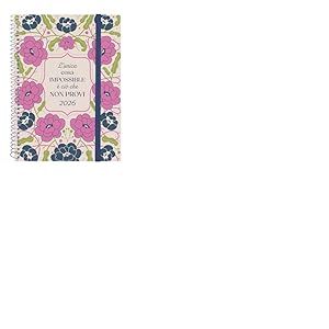 Finocam - Agenda spirale 2026 Semaine Disposition horizontale | Janvier - D&eacute;cembre 12 mois | Agenda annuel 2026 | Couverture en polypropyl&egrave;ne Spirale Design Collection - Impossible - Fran&ccedil;ais