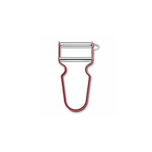 Victorinox REX &Eacute;plucheur, pour fruits, l&eacute;gumes, extra tranchant, coupe droite, aluminium, rouge