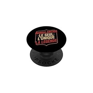 Ambulancier Homme Humour Cadeau Ambulance Humoristique Drôle PopSockets PopGrip Adhésif
