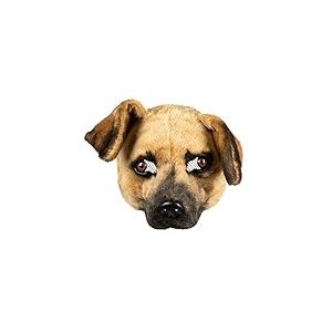 Masque Chien Peluche Adulte - Marron - One-Size