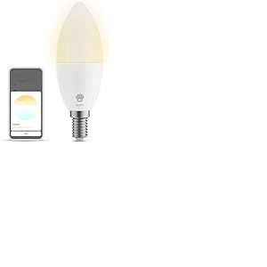 Chuango C372W Ampoule Bougie Wifi Intelligente E14 - Smart Bulb Décorative Blanche Connectée pour Économie d'Énergie - Contrôlable depuis Smartphone, Alexa et Google Home - Puissance 5W