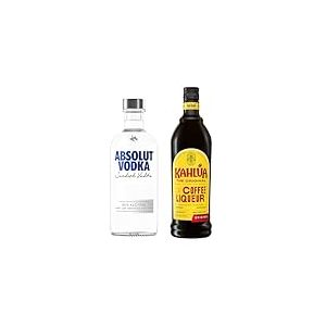 ABSOLUT VODKA Original + KAHLUA Liqueur de café, 70cl - Bases cocktails Espresso Martini, White Russian