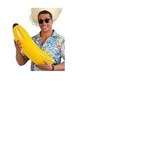 Guirca Fiestas gui18402 - Banane Gonflable 70 cm, Giallo E Nero