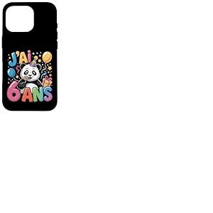 Enfant Panda Enfant 6 ans Anniversaire Garçon Fille Panda Coque pour iPhone 16 Pro