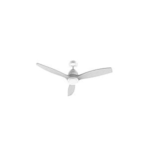 Cecotec Ventilateur de Plafond EnergySilence Aero 5200 White Design T&eacute;l&eacute;commande et Minuterie, 40W, Diam&egrave;tre de 132 cm, Moteur DC, Lumi&egrave;re LED, 6 Vitesses, Fonction Hiver, Blanc/Pales Grises