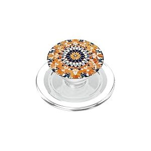 Carrelage marocain floral oriental mosaïque art tendance PopSockets PopGrip pour MagSafe