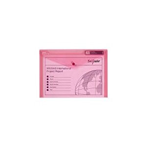 Snopake 12839X Polyfile A4 Popper Wallet avec bouton pression et Index Attache Classique Rouge (Lot de 5)