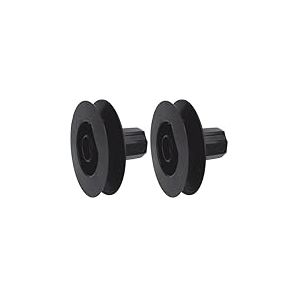Amig - Poulie &agrave; disque en nylon noir pour roulement d'axe de volets roulants - Pour courroies de 18 mm, tubes de 42 mm et ch&acirc;ssis en aluminium - Diam&egrave;tre 120 mm (Lot de 2)