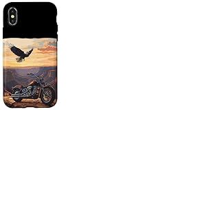 Déguisement Liberty Moto Rétro Aigle USA Coque pour iPhone X/XS