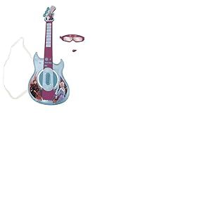 Lexibook Disney Frozen La Reine des Neiges Elsa Anna Guitare &eacute;lectronique Lumineuse avec Micro, Lunettes avec Microphone, m&eacute;lodies, 2 Modes de Jeu, Prise pour MP3, Bleu/Violet, K260FZLXB